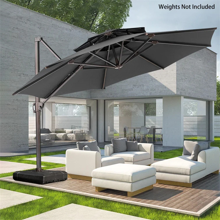 12ft Double Top Cantilever Offset Patio Paraplu