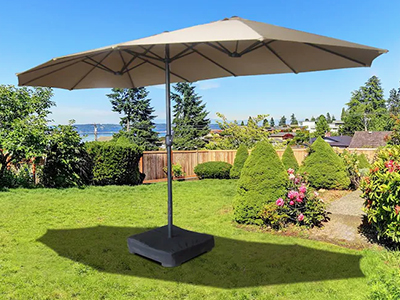 De voordelen van een dubbelzijdige parasol.