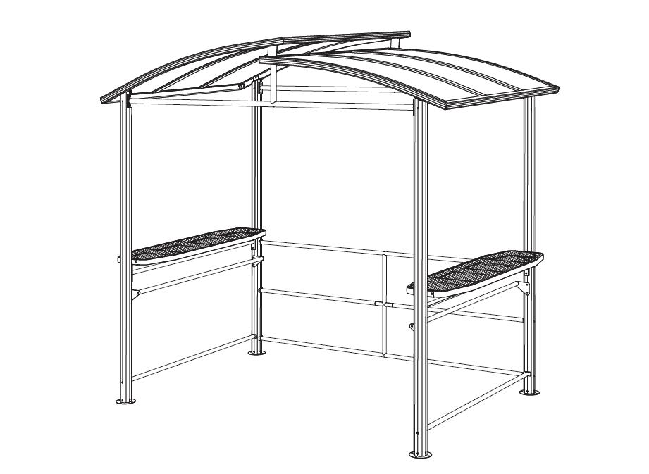 Instructies voor het installeren van een BBQ-paviljoen 8 ft x 5 ft Hardtop