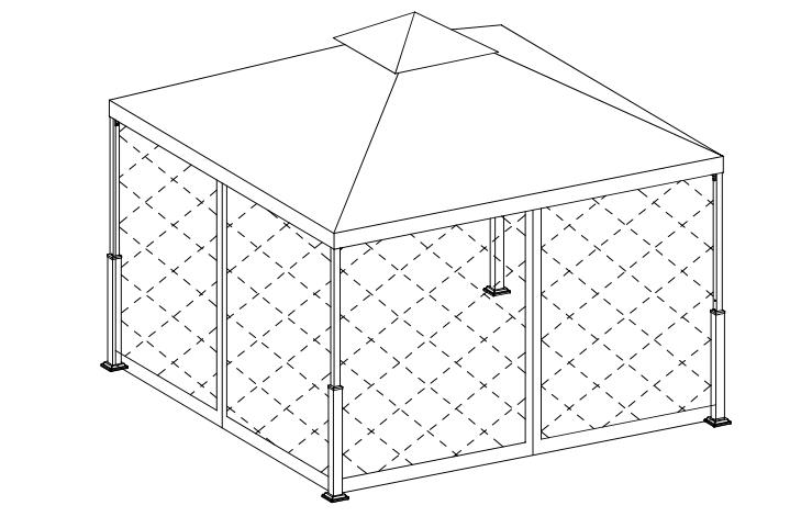 10X10Ft Patio Garden Gazebo Installatiehandleiding