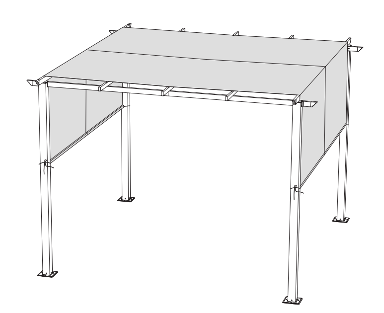 10'x10 'platte bovenste pergola -productgidsen
