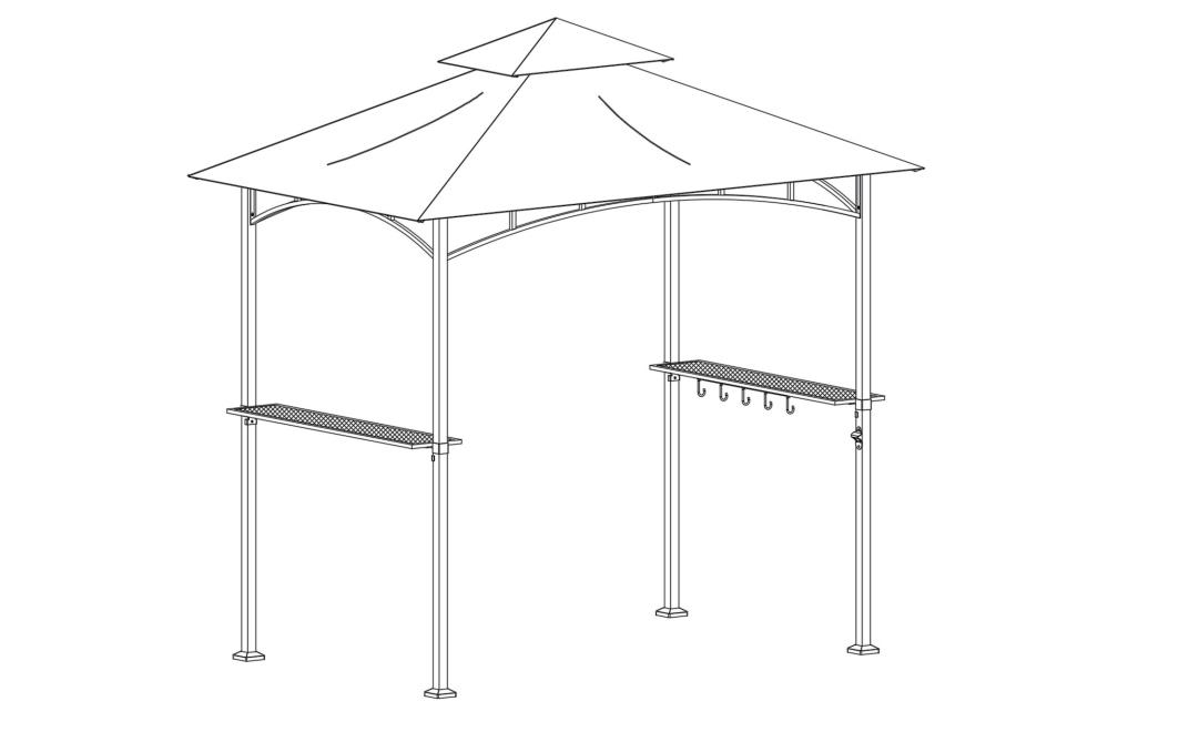 Instructies van de stalen grill gazebo -installatie -instructies