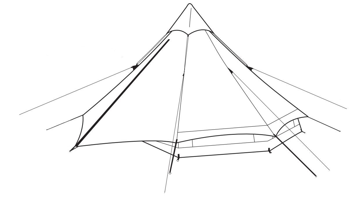 Richtlijnen voor installatie van katoenen tent piramide tent