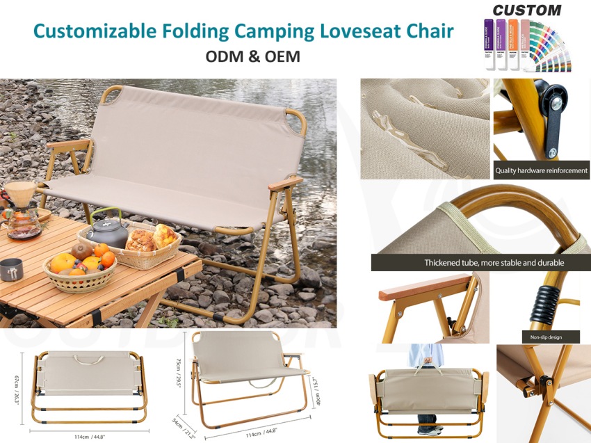 Deze opvouwbare campingbankstoel is geweldig! Ziet er geweldig en comfortabel uit!