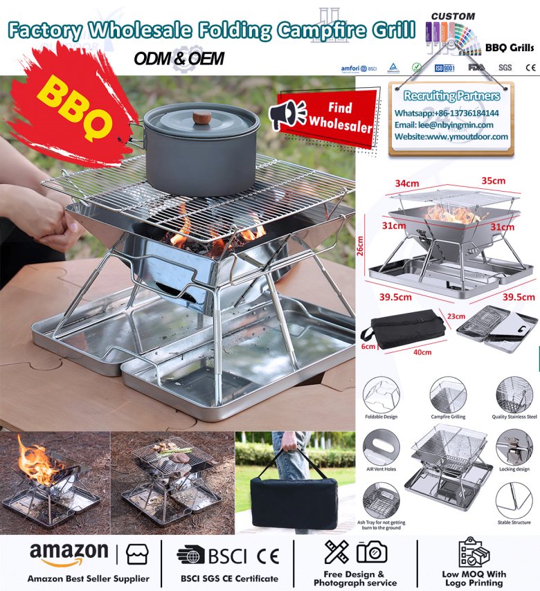 Geweldige lichtgewicht kampeergrill voor twee personen.