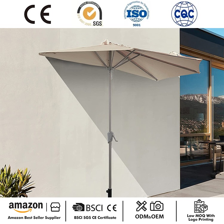 9ft halfrond terras buitenparaplu