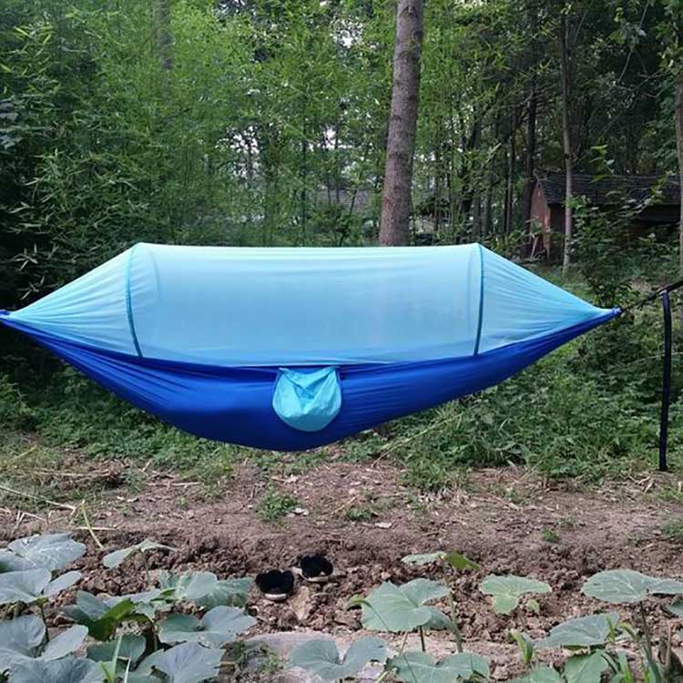 Kampeerhangmat met pop-up klamboe