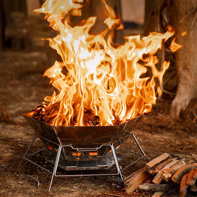 Inklapbare kampvuurgrill Camping vuurplaats