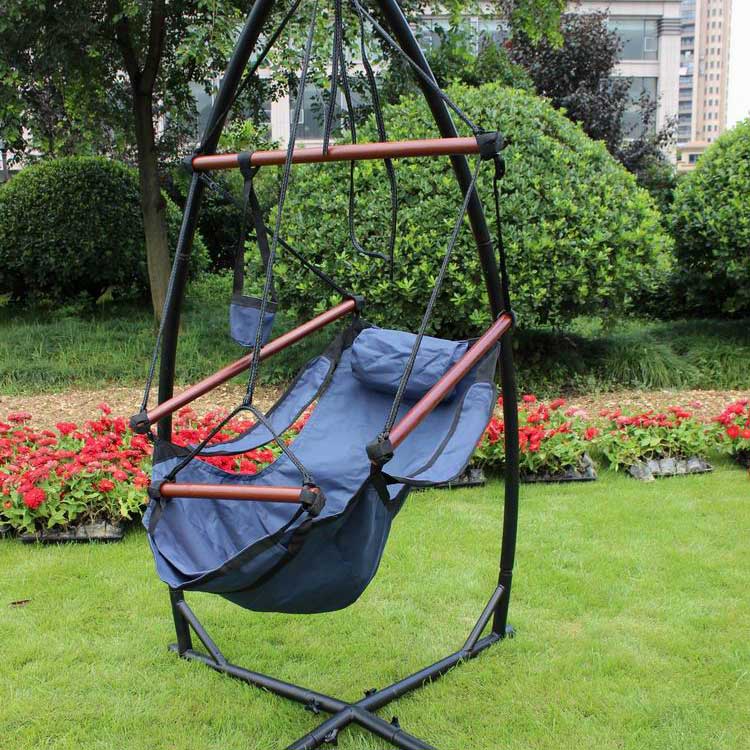 Hangend schommelstoelframe met x onderstel