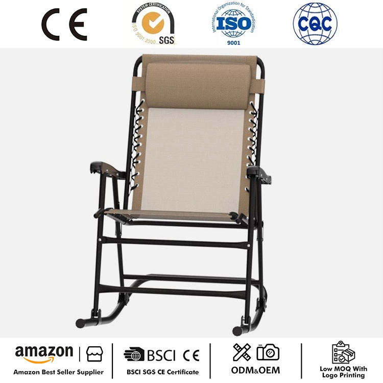 Outdoor Zero Gravity opvouwbare lounge-rocker met kussen