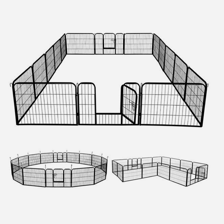 Kennel voor hondenboxen van metaal met 16 panelen