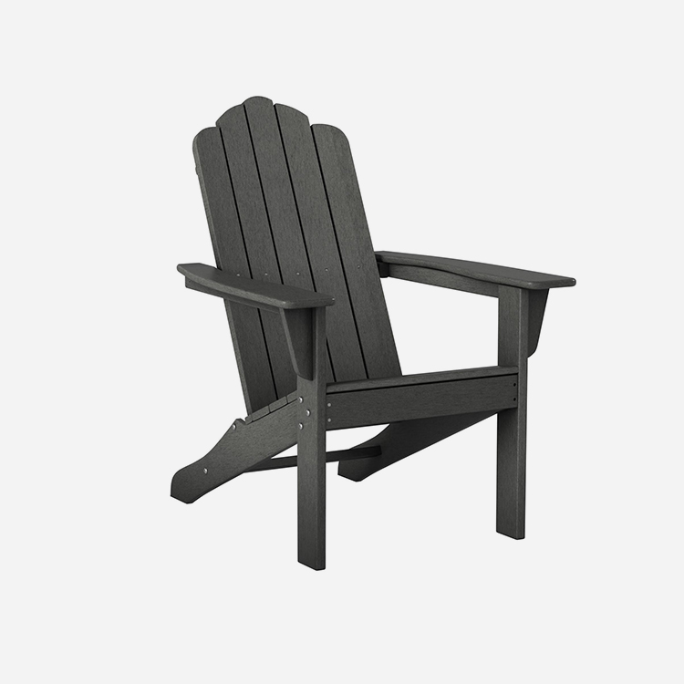 Buiten grijze poly patio Adirondack stoel